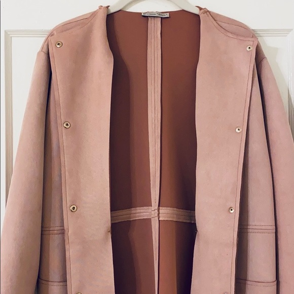 ZARA rose suede coat - Picture 4 of 5